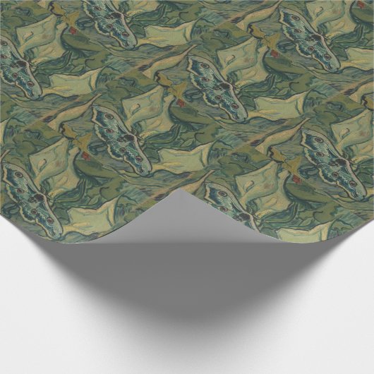 Giant Peacock Moth (1889) van Vincent van Gogh Cadeaupapier (Hoek)