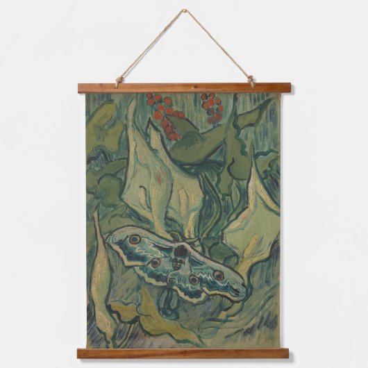 Giant Peacock Moth (1889) van Vincent van Gogh Hangend Wandkleed (Voorkant)
