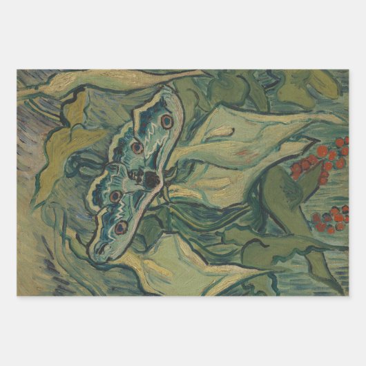 Giant Peacock Moth (1889) van Vincent van Gogh Inpakpapier Vel (Voorkant 3)