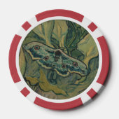 Giant Peacock Moth (1889) van Vincent van Gogh Poker Chips (Achterkant)