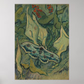 Giant Peacock Moth (1889) van Vincent van Gogh Poster (Voorkant)