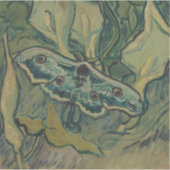 Giant Peacock Moth (1889) van Vincent van Gogh Sticker (Voorkant)
