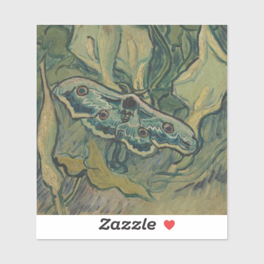 Giant Peacock Moth (1889) van Vincent van Gogh Sticker (Vel)