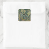 Giant Peacock Moth (1889) van Vincent van Gogh Vierkante Sticker (Tas)