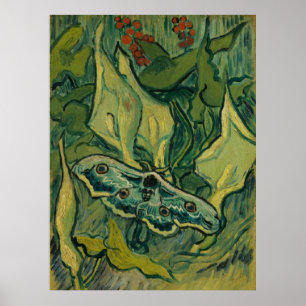 Giant Peacock Moth Vincent van Gogh 1889 Poster