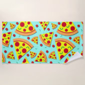 Giant Pepperoni Pizza Pie Slices Strandlaken (Voorkant)