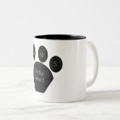 Giant Pet Paw Print Koffie Mok (Voorkant rechts)