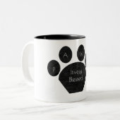 Giant Pet Paw Print Koffie Mok (Voorkant links)