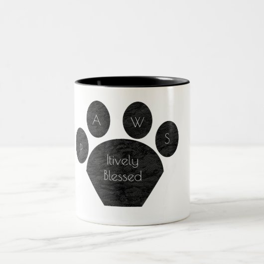 Giant Pet Paw Print Koffie Mok (Center)