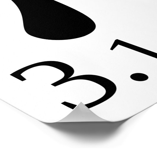 Giant "Pi"-symbool & 3.14... Poster (Hoek)