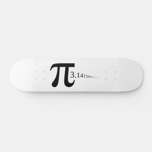 Giant "Pi"-symbool & 3.14... Skateboard (Horizontaal)