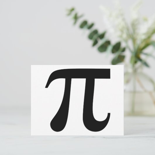 Giant "Pi"-symbool Briefkaart (Staand voorkant)