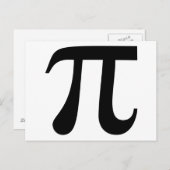 Giant "Pi"-symbool Briefkaart (Voorkant / Achterkant)