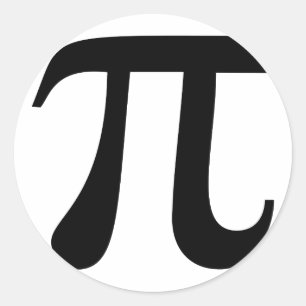 Giant "Pi"-symbool Ronde Sticker