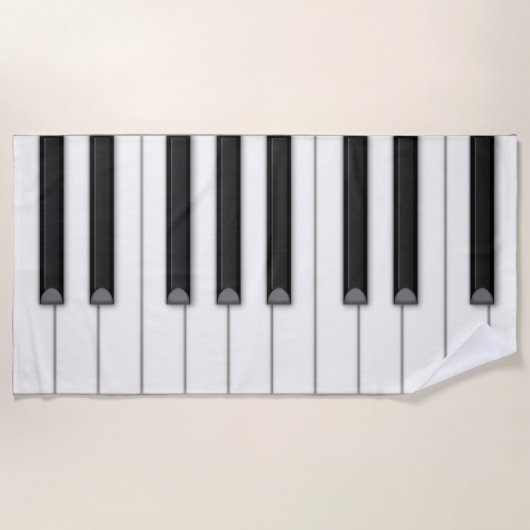 Giant Piano Keys Muziek Strandlaken (Voorkant)