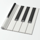 Giant Piano Toetsenbord op een rol papier (beige) (Uitgerold)