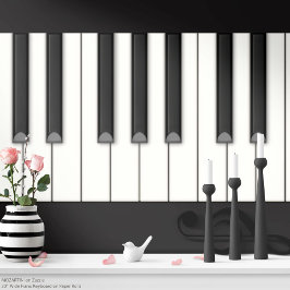 Giant Piano Toetsenbord op een rol papier (zwart)