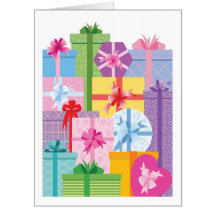 Giant Pile of Cadeaus Birthday Card