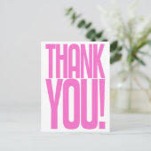 Giant Pink bedankt! Loudmouth-Briefkaart Briefkaart (Staand voorkant)