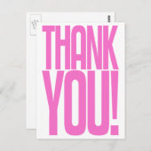 Giant Pink bedankt! Loudmouth-Briefkaart Briefkaart (Voorkant / Achterkant)
