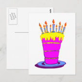 Giant Pink Birthday Cake Briefkaart (Voorkant / Achterkant)