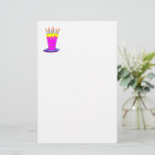 Giant Pink Birthday Cake Briefpapier (Staand voorkant)