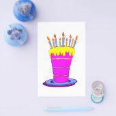 Giant Pink Birthday Cake Flyer (Enkel)