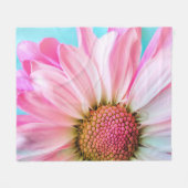 Giant Pink Daisy Fleece Deken (Voorkant (Horizontaal))