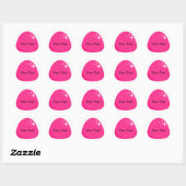 Giant Pink Gumdrop Sticker Snoep Buffet Label (Vel)