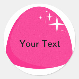 Giant Pink Gumdrop Sticker Snoep Buffet Label
