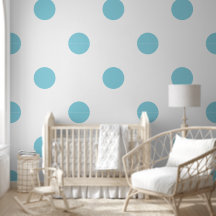 Giant Polka Dot Patroon Aqua Blue Pastel Kleur