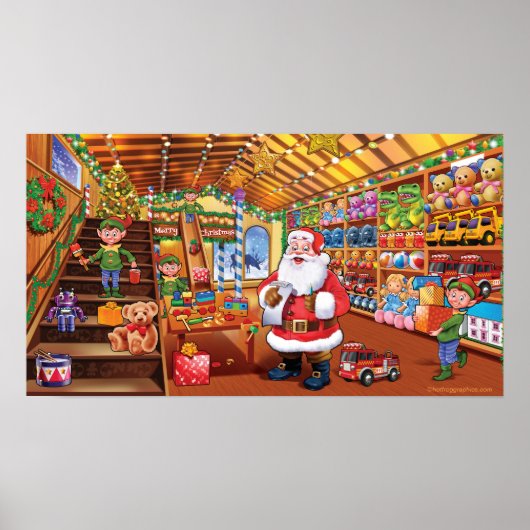 Giant poster, kerstmis kerstmis in Santa's Poster (Voorkant)
