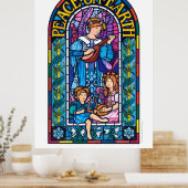 Giant poster Vrede op aarde gekleurd glas (Keuken)