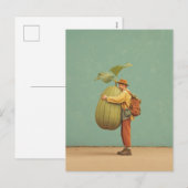 Giant Pumpkin Hug Feestdagenkaart (Voorkant / Achterkant)