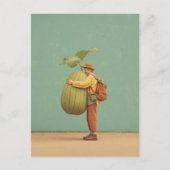 Giant Pumpkin Hug Feestdagenkaart (Voorkant)