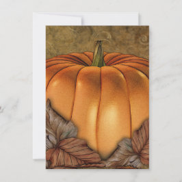 Giant Pumpkin Medium Halloween Party Invitation Kaart