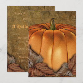 Giant Pumpkin Medium Halloween Party Invitation Kaart