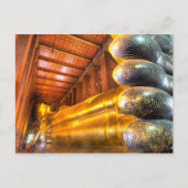 Giant reclining Buddha in tempel, Wat Pho, Briefkaart (Voorkant)