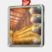 Giant reclining Buddha in tempel, Wat Pho, Metalen Ornament (Links)