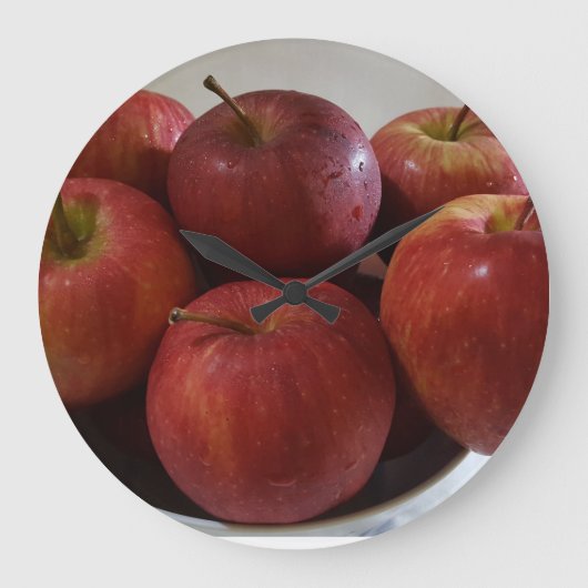 Giant Red Apple Wall Clock Grote Klok (Voorkant)