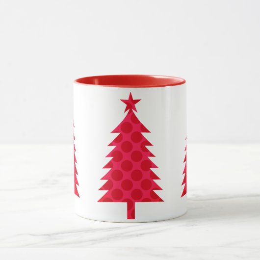 Giant Red Polka Dots kerstboom Mok (Midden)