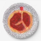 Giant Red Pomegranate  Papieren Bordje (Voorkant)