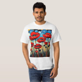 Giant Red Poppies 1 T-shirt (Voorkant volledig)