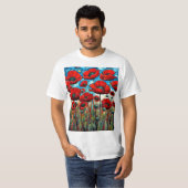 Giant Red Poppies 2 T-shirt (Voorkant volledig)