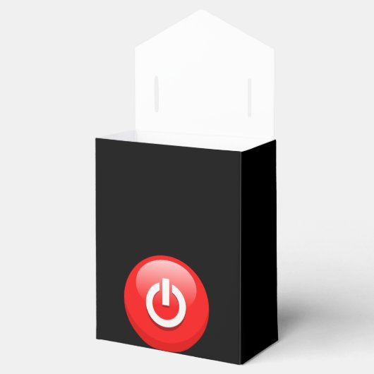 Giant Red Power Button Bedankdoosjes (Geopend)