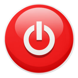 Giant Red Power Button Keramische Knop