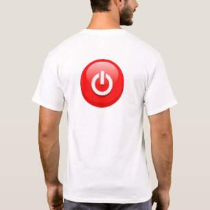 Giant Red Power Button T-shirt