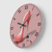 Giant Red Stiletto Cartoon - Pole Danser Stripper Grote Klok (Hoek)