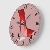 Giant Red Stiletto Cartoon - Pole Danser Stripper Grote Klok (Hoek)