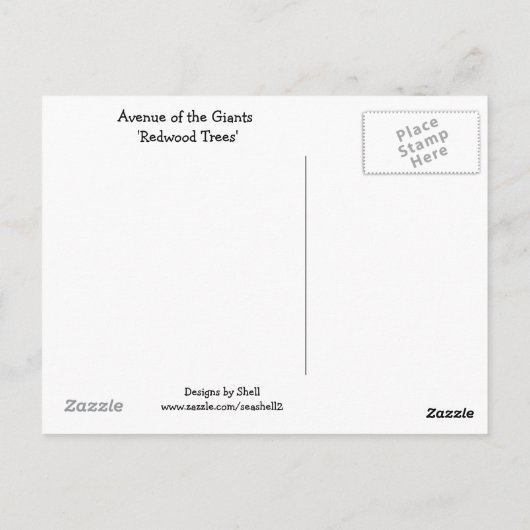 Giant Redwood Trees Briefkaart (Achterkant)